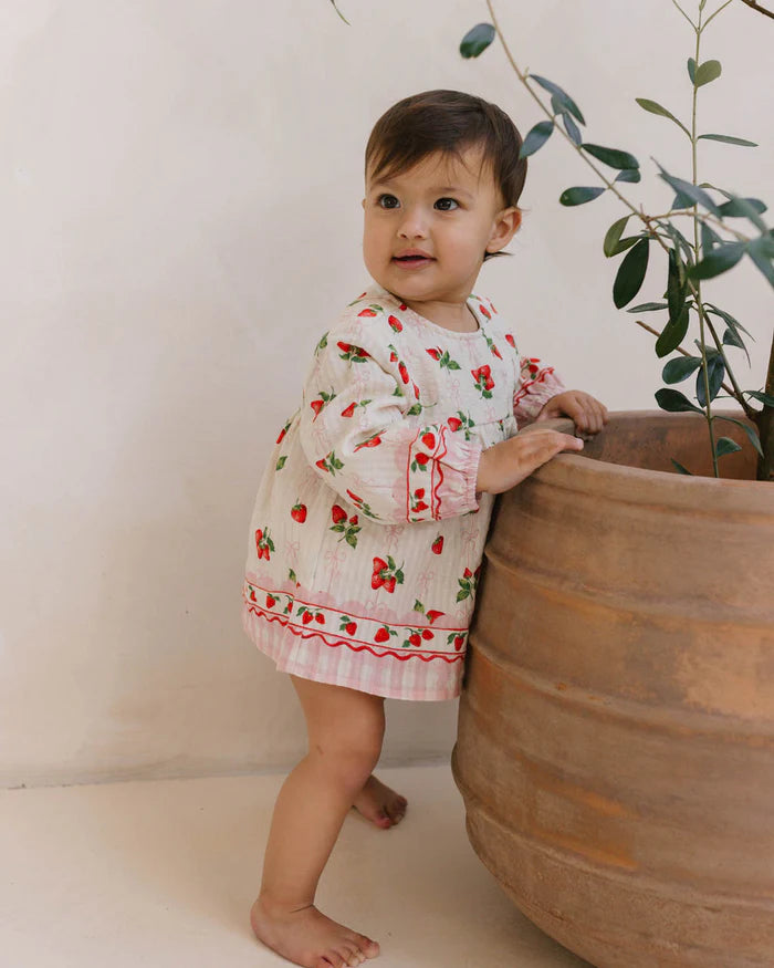 Poppy Romper Strawberries and Cream