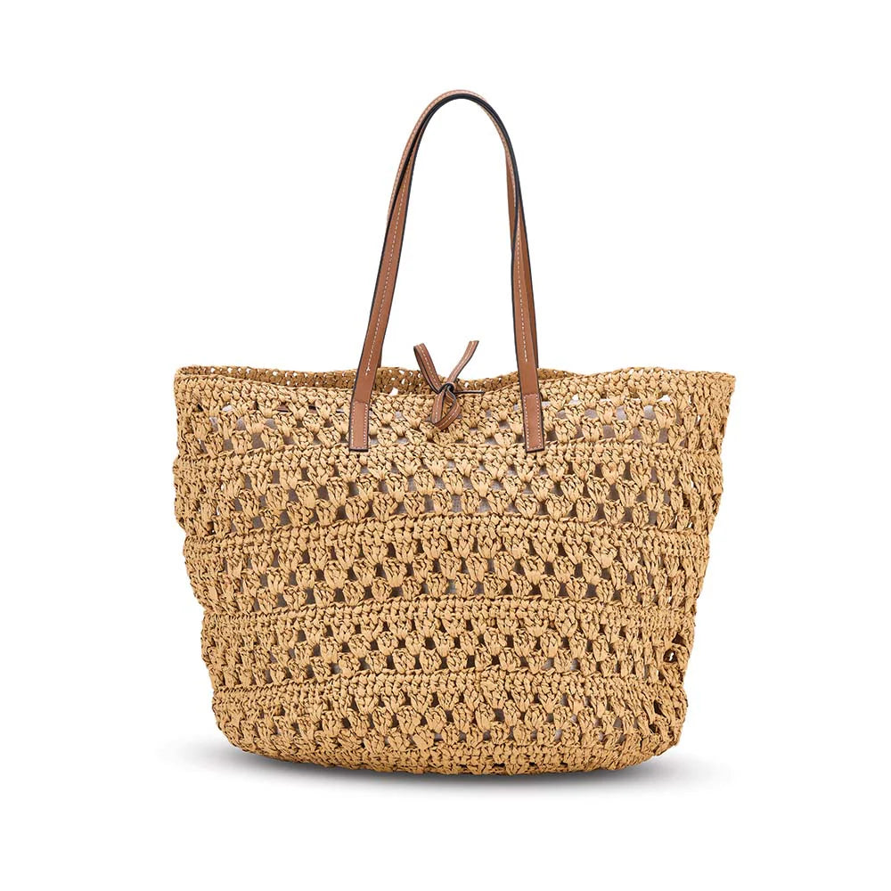 Crochet Tote Zip Bag Round