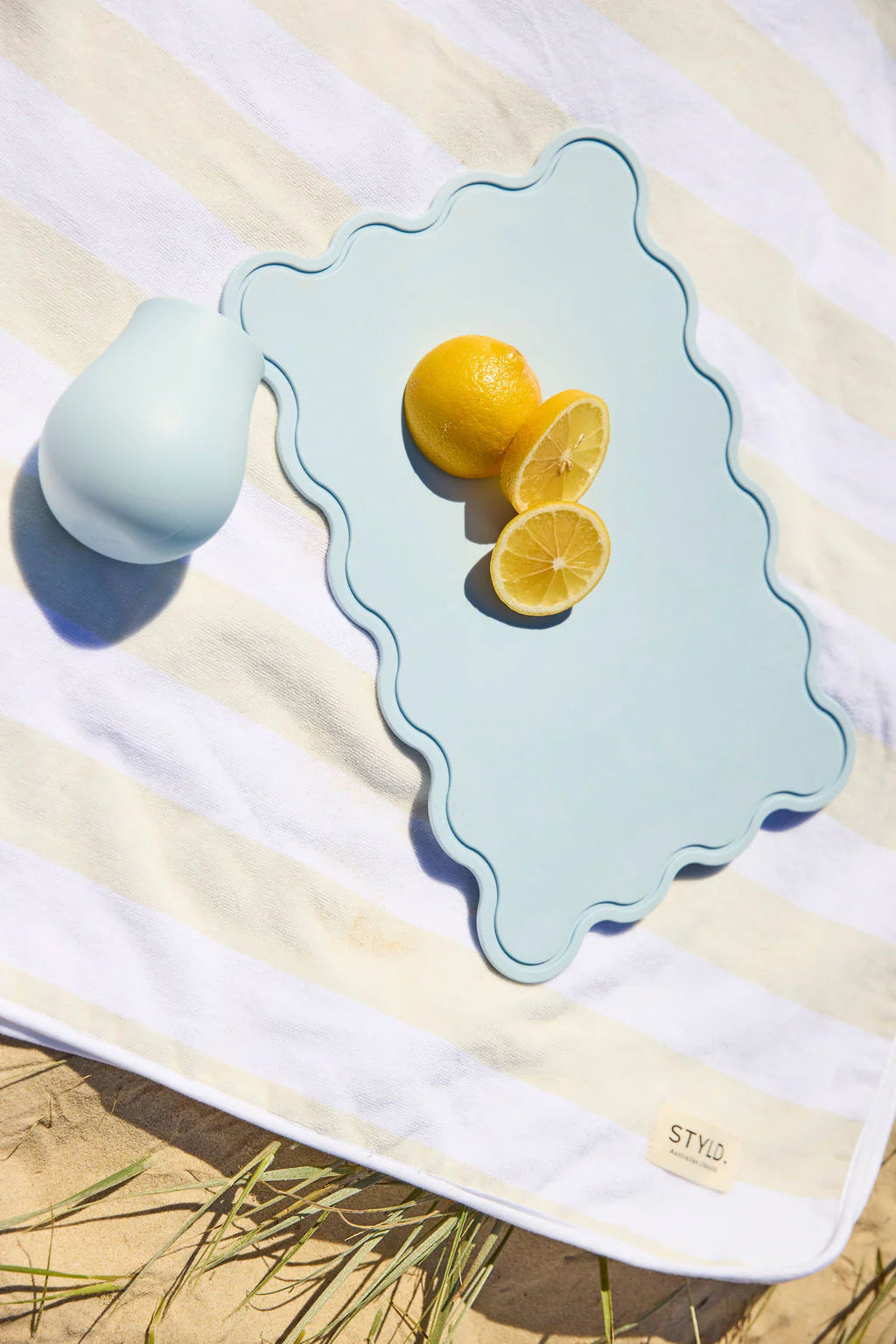 Chopping Boards (Set of 2) Swirl + Solid Azure