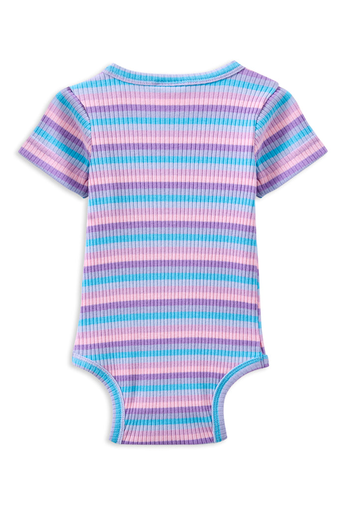 Lilac Stripe Rib Bubbysuit