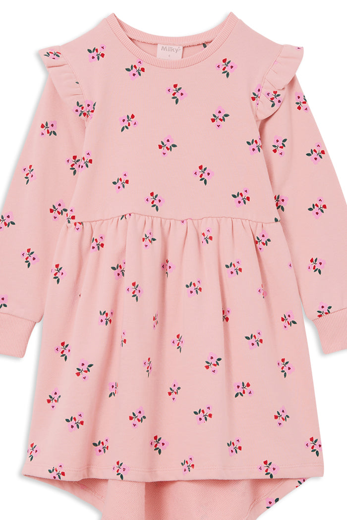 Blossom Fleece Hi-Low Dress