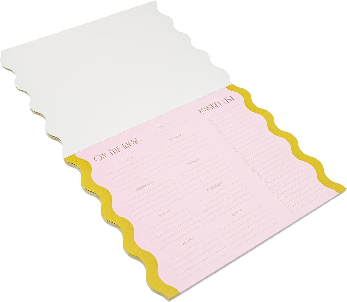 Meal Planner Notepad with Magnet Pink
