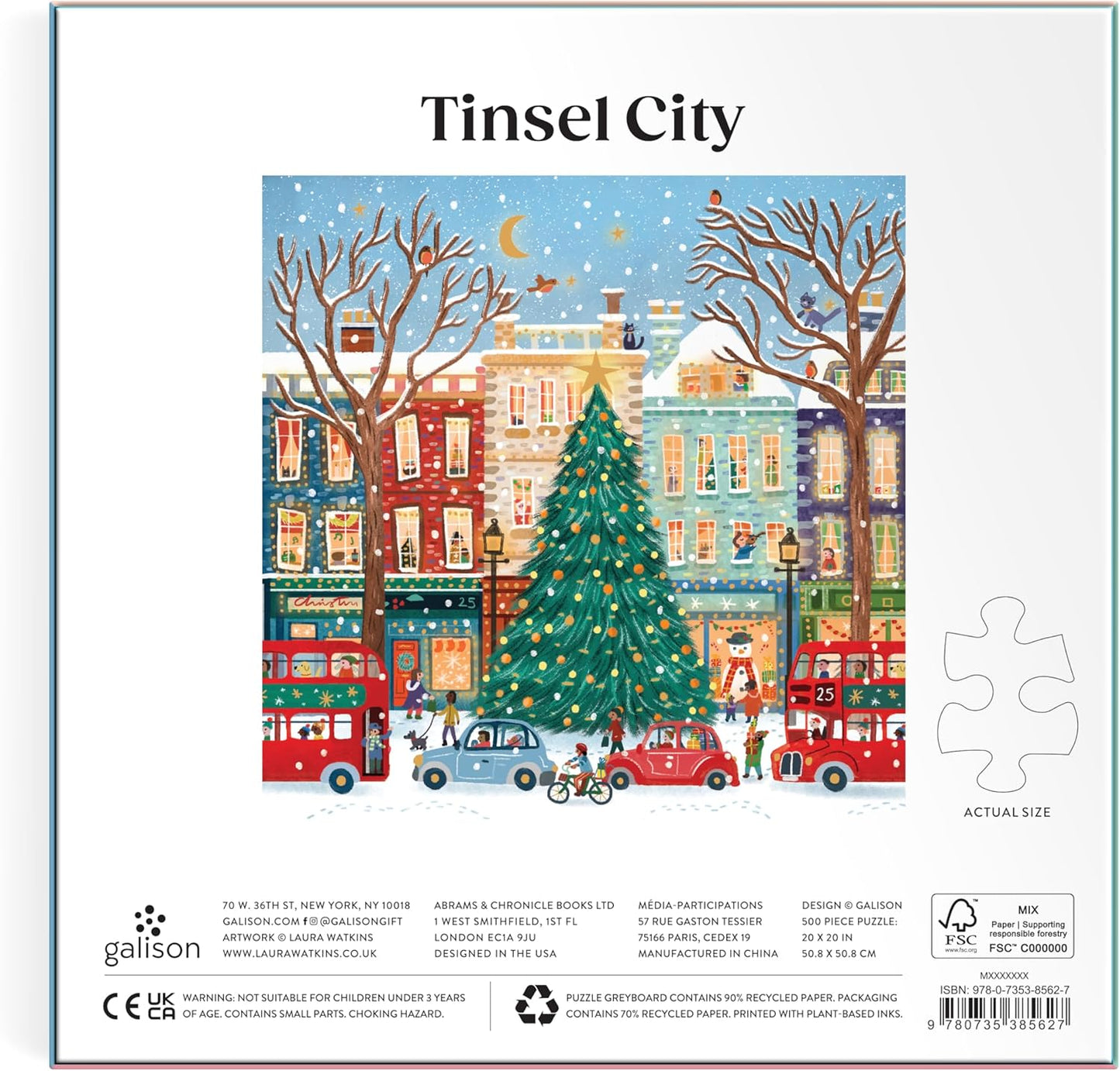 Tinsel City Foil Puzzle 500pc