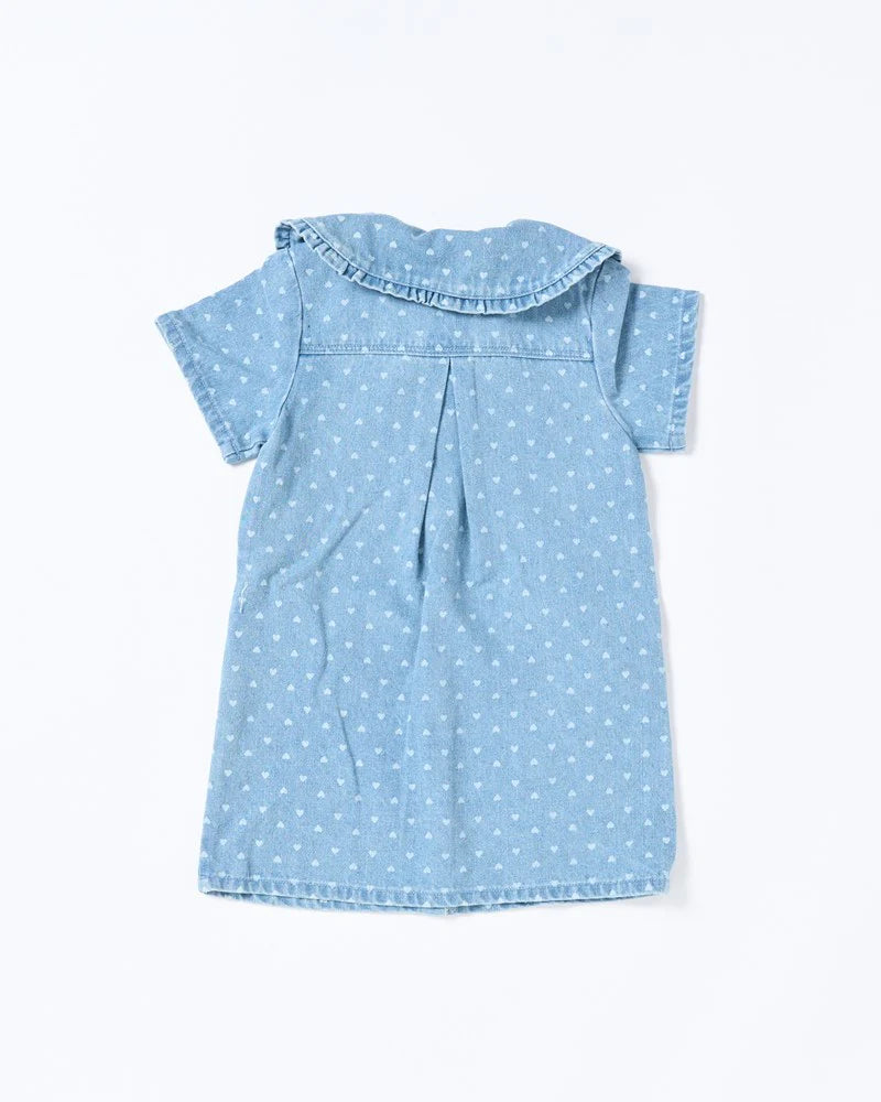 Amour Dress Denim Hearts