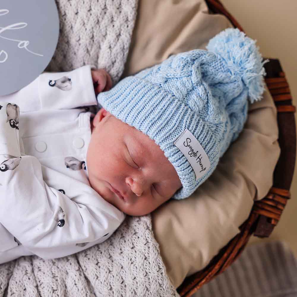 Baby Blue Knit Beanie