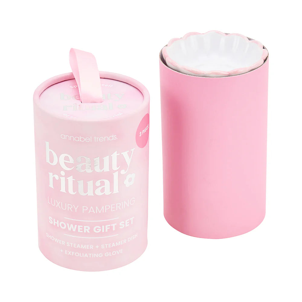 Beauty Ritual Shower Gift Set Dusty Pink 3pc