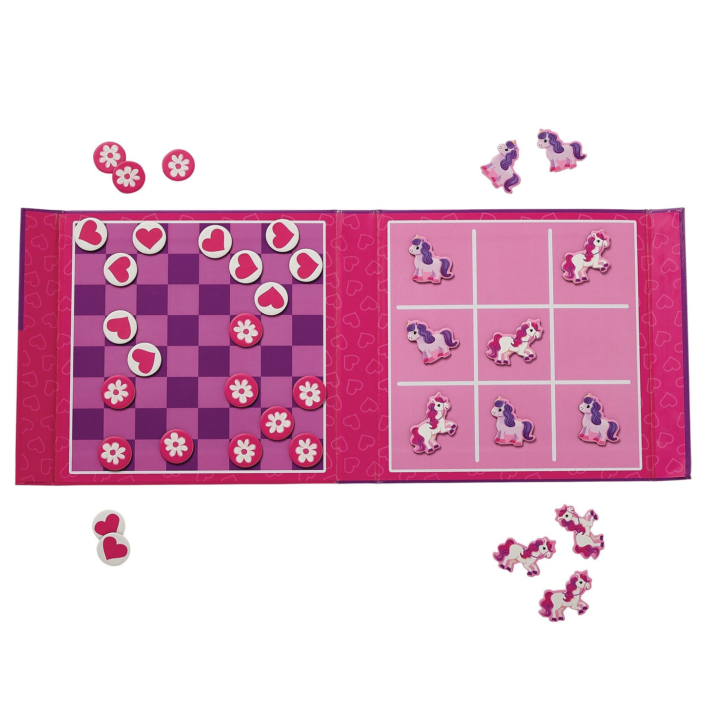 Magnetic Game Tic Tac Toe & Checkers Unicorn
