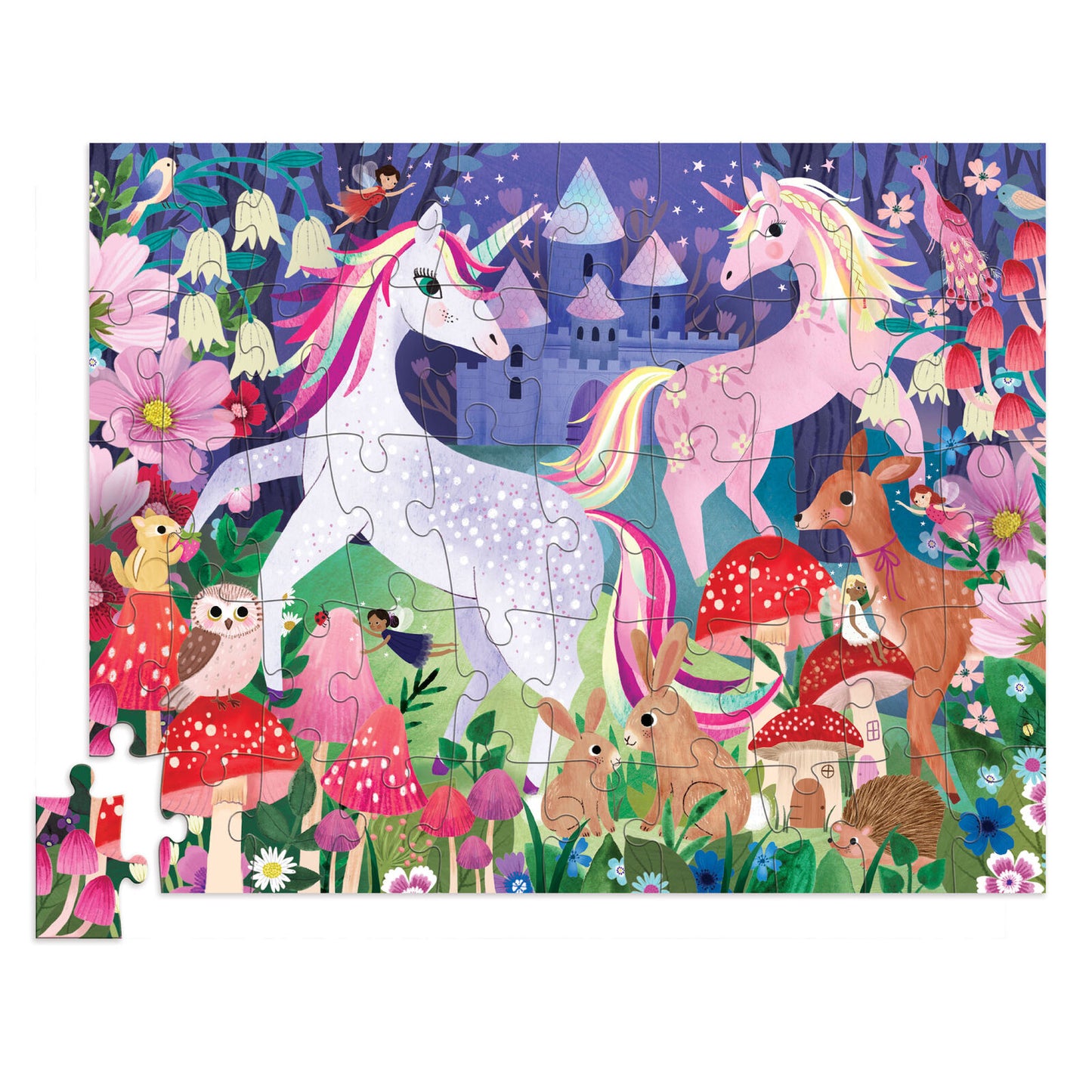 Flat House Floor Puzzle 50pc Unicorn Castle