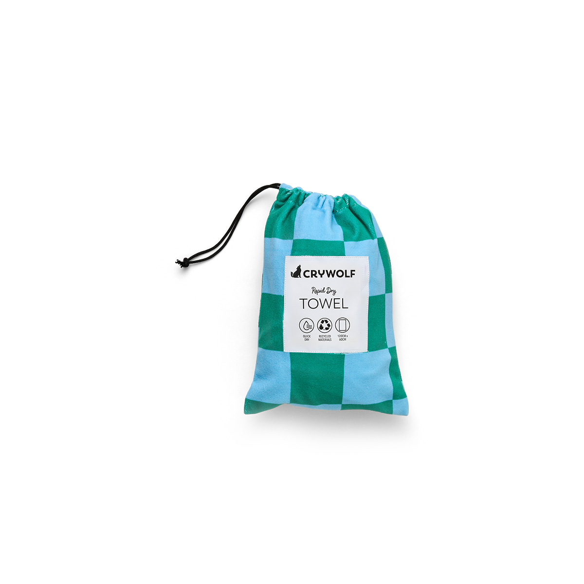 Rapid Dry Towel Sea Green Check