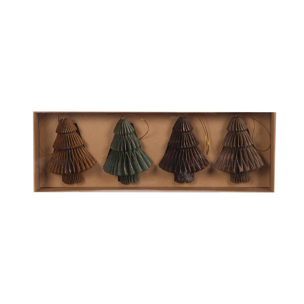 4pk Woodland Paper Trees