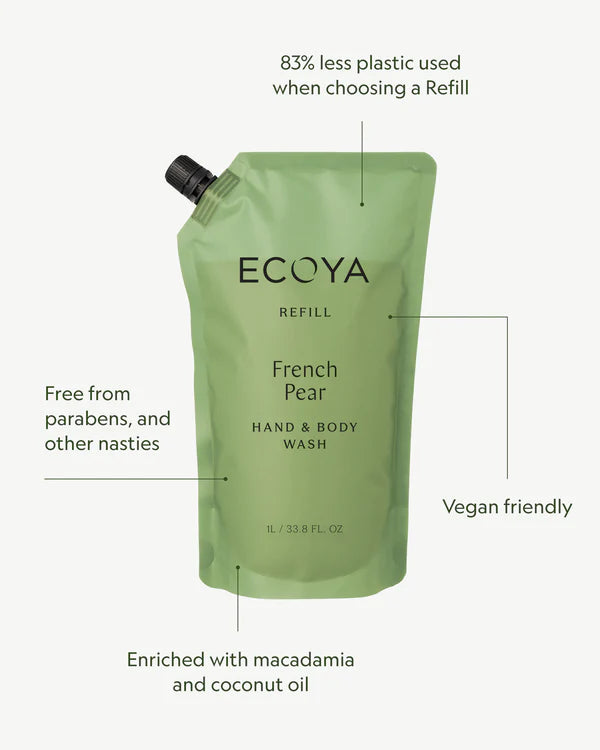 Hand & Body Wash Refill 1L French Pear