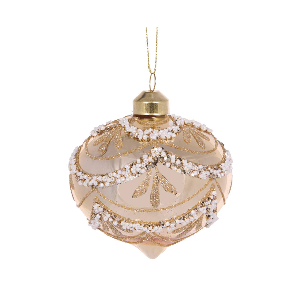 High Shine Scalloped Onion Bauble