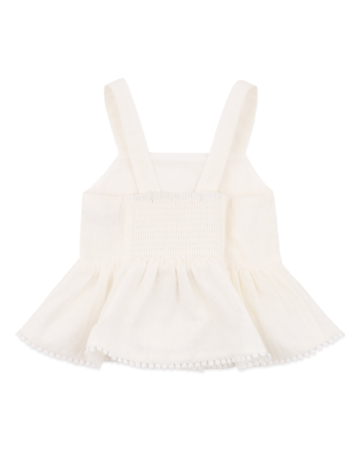 Sundae Peplum Top White