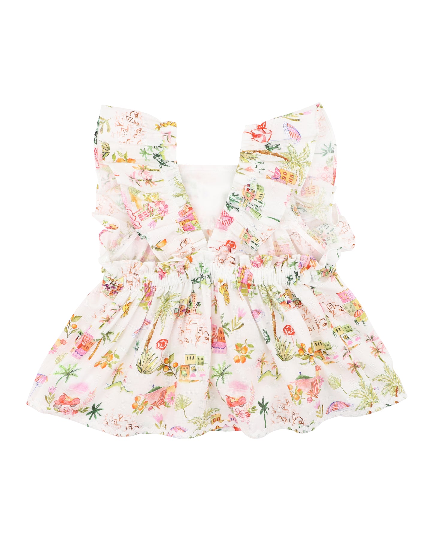 Paradiso Print Frill Top
