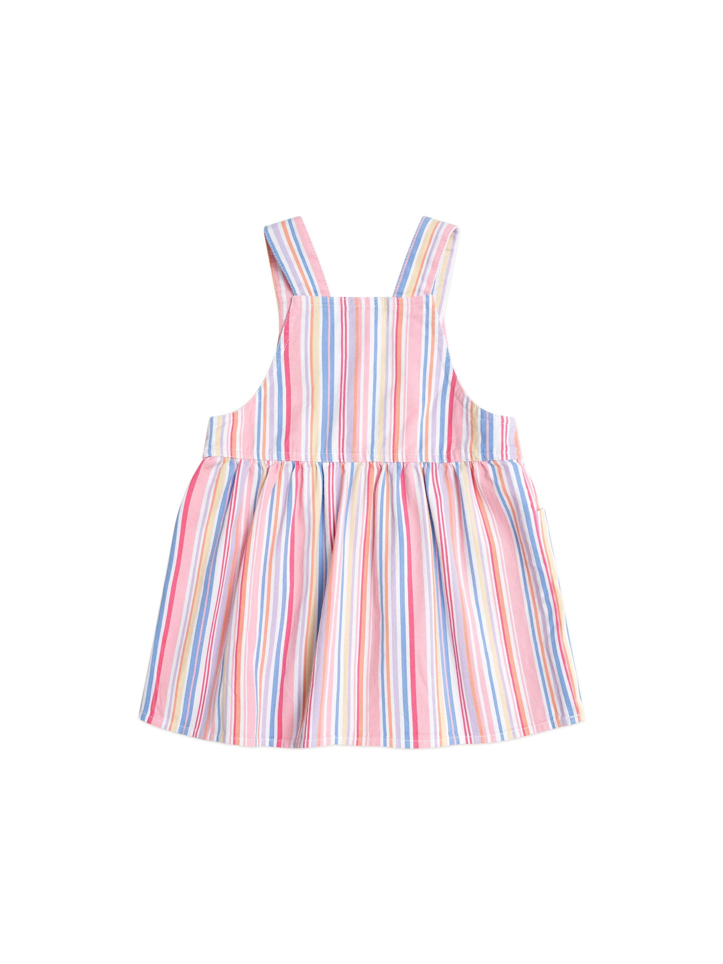 Pastel Stripe Pinafore Dress