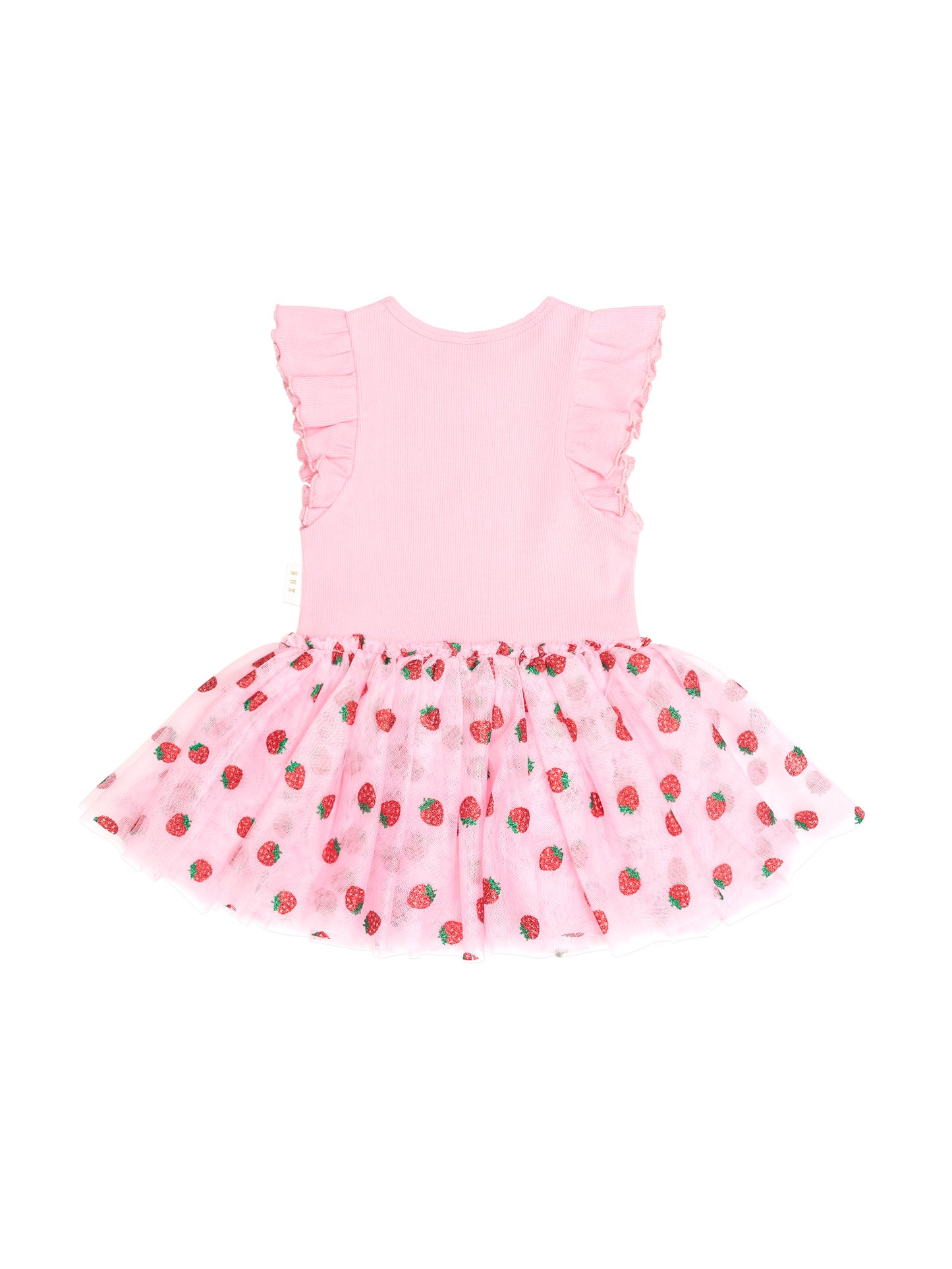 Strawberry Emb S/Slv Tulle Dress