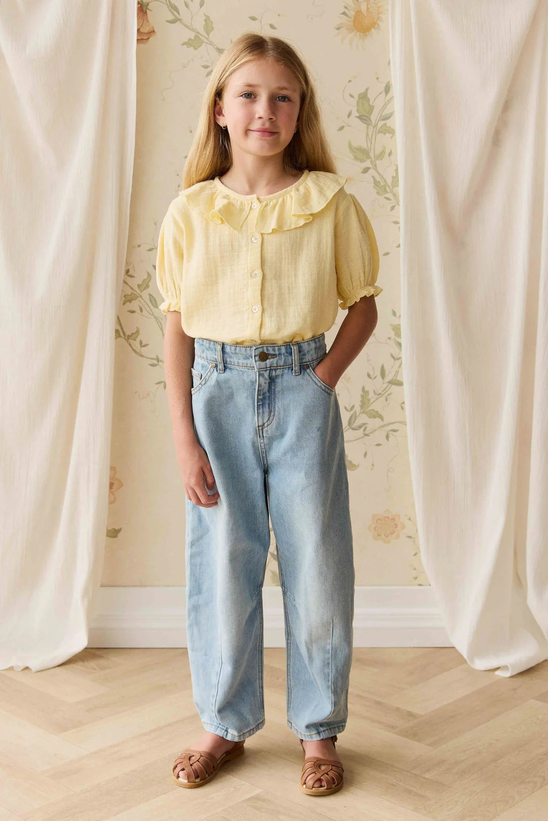 Organic Cotton Muslin Alora Top Sunshine
