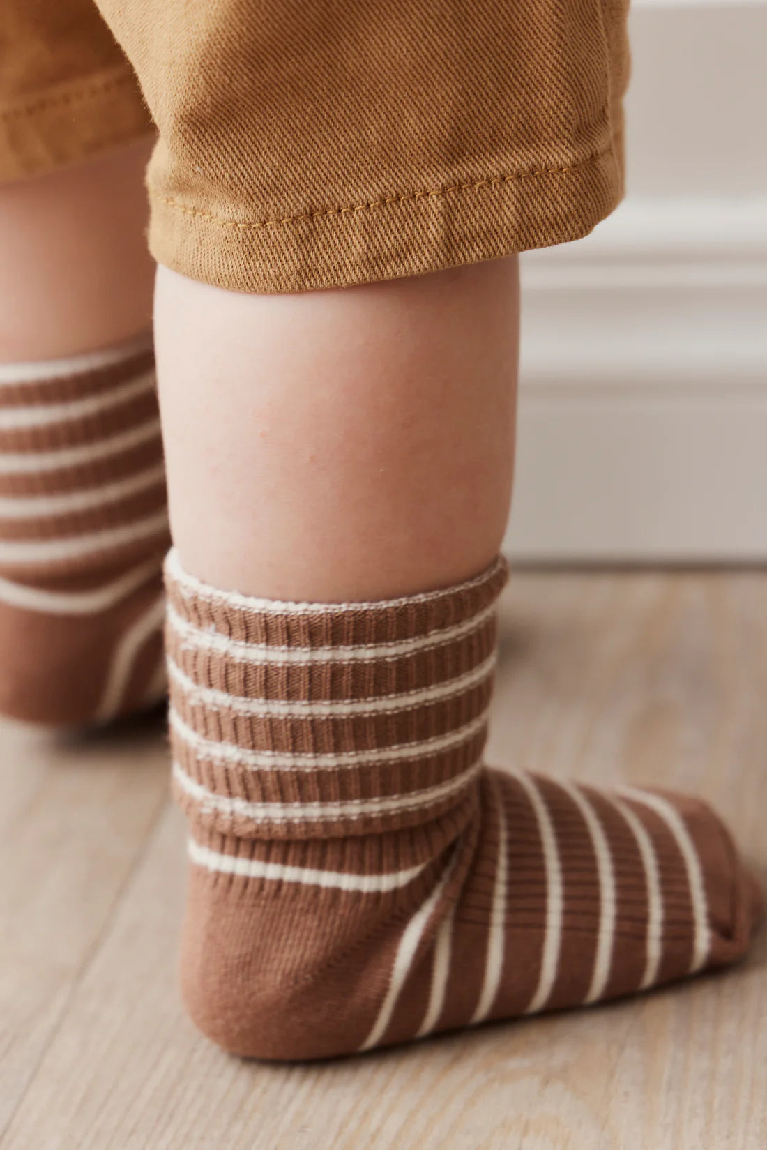 Classic Rib Sock - Hazelnut Stripe