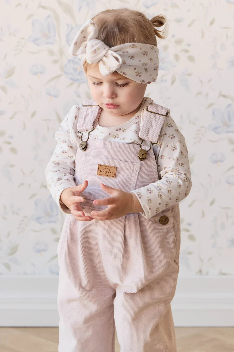 Organic Cotton Long Sleeve Top - Rose Floral Pink