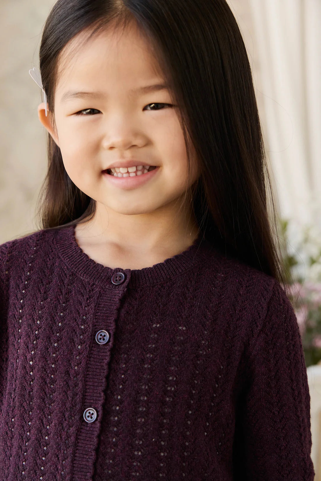 Maxine Knitted Cardigan Blackcurrent