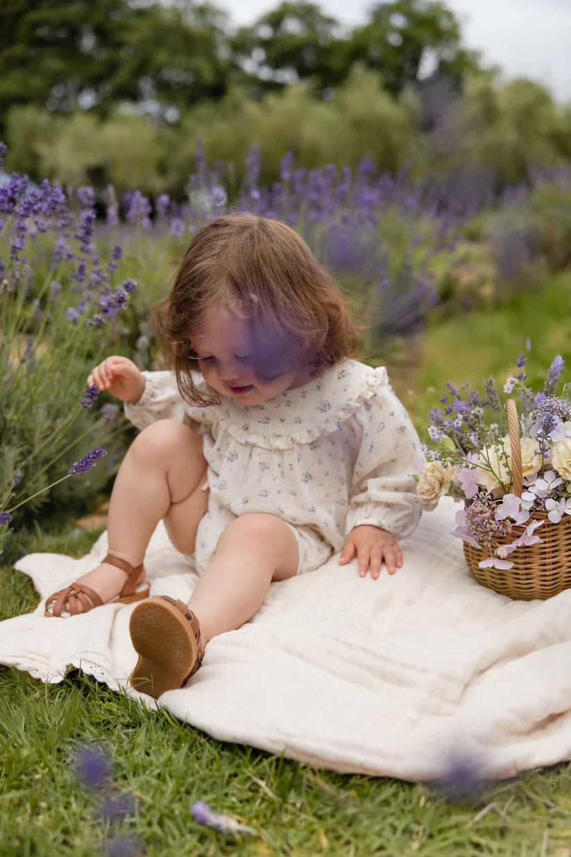 Organic Cotton Nathalie Blouse - Juniper Fields Blue