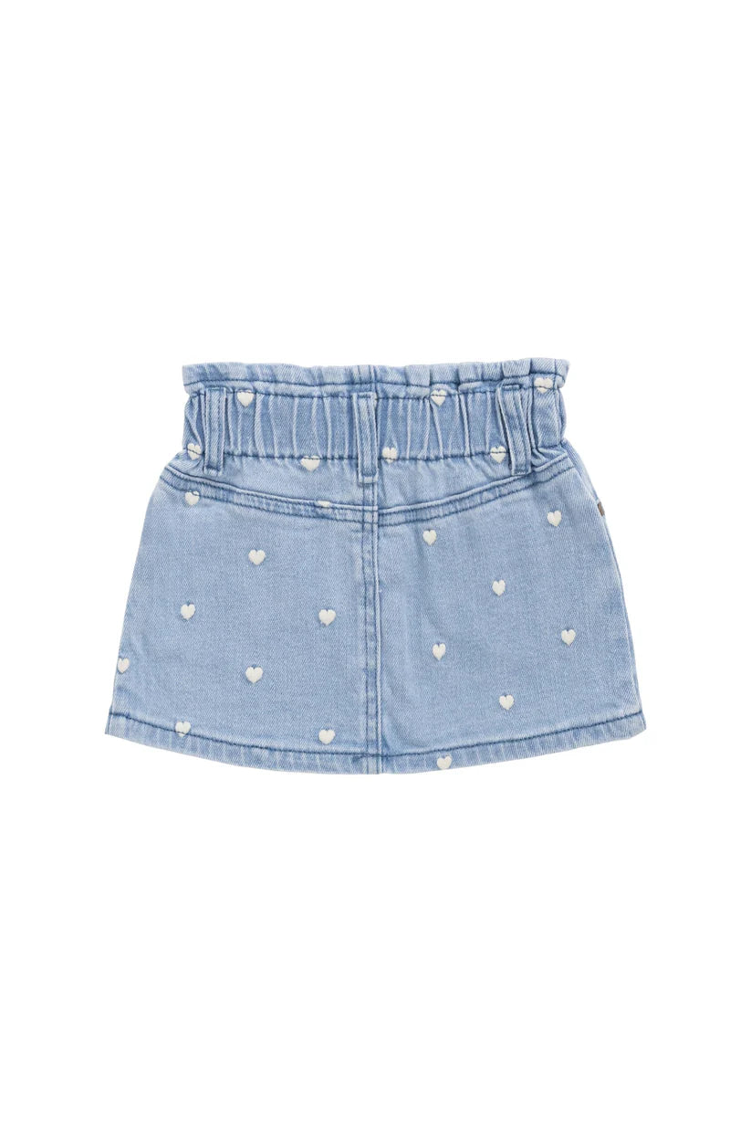 Briella Skirt - Petite Heart Denim