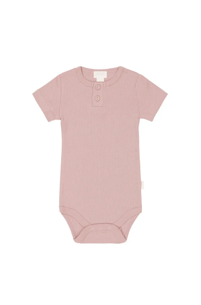 Organic Cotton Modal Darcy Rib Tee Bodysuit - Doll