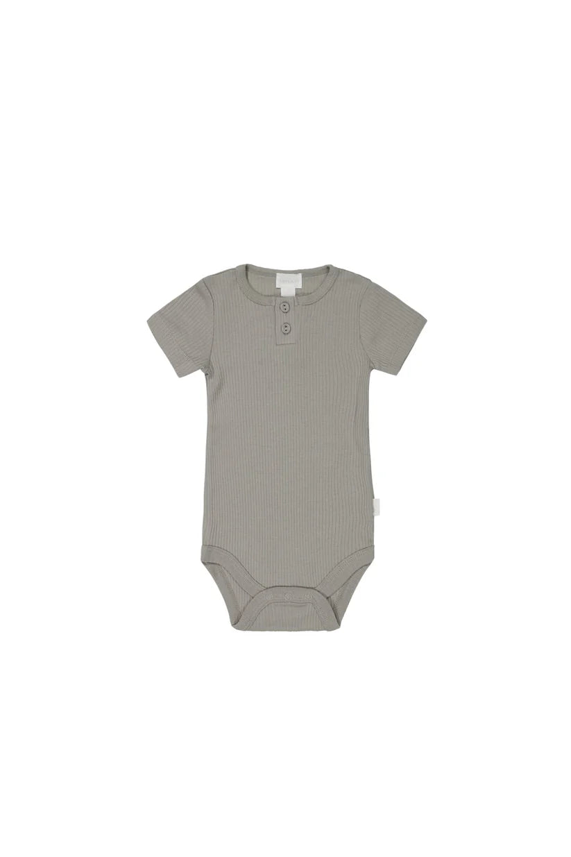 Organic Cotton Modal Darcy Rib Tee Bodysuit - Milford