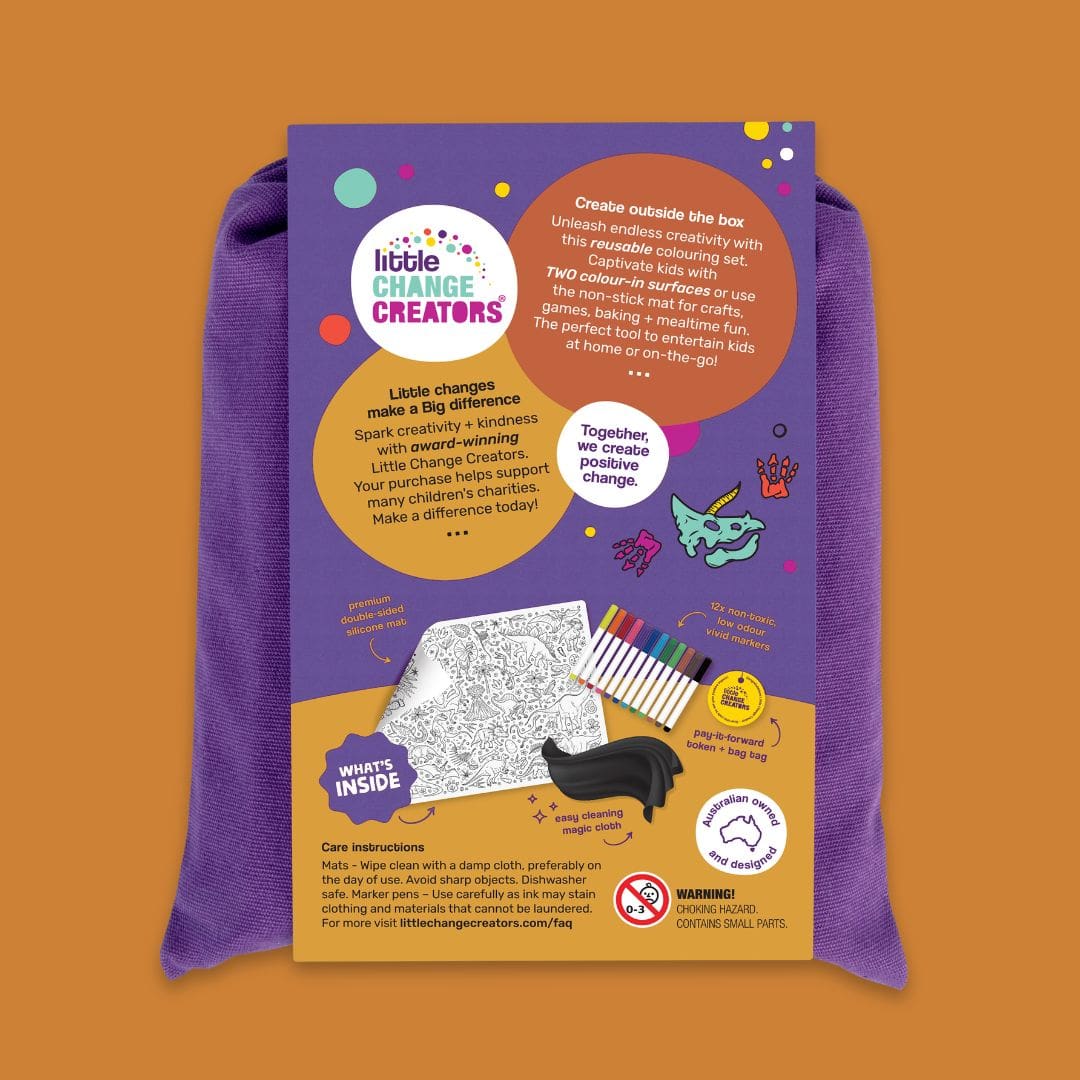 Reusable Silicone Colouring Mat Kit Jurassic