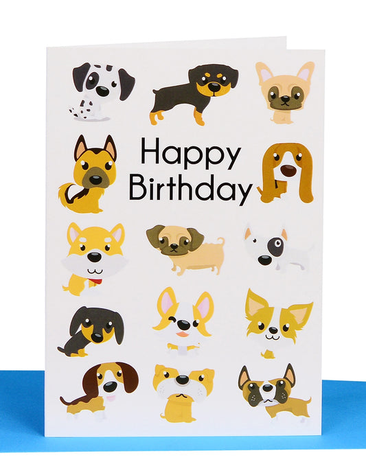 Happy Birthday Dogs Lrg Card