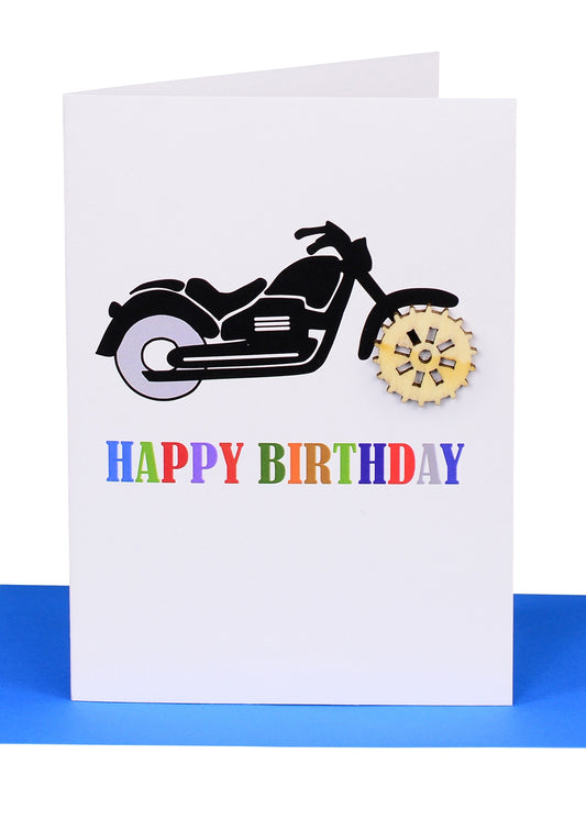 Happy Birthday Motorbike Lrg Card