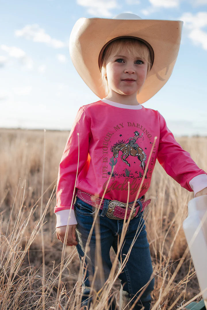 Luna Ride Hard Pink Long Sleeve Tee