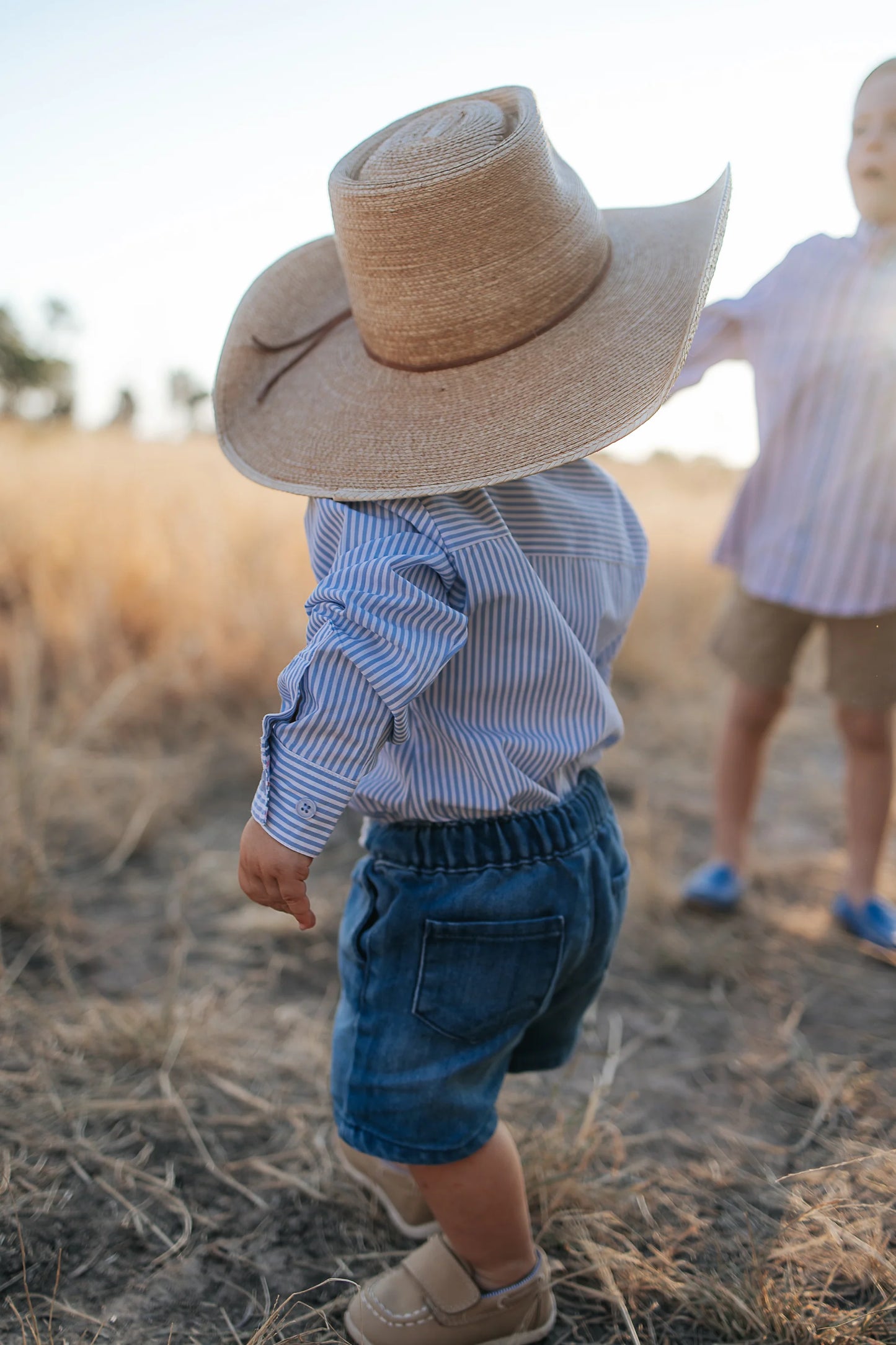 Rhett Multi Stripe Blue Long Sleeve Romper