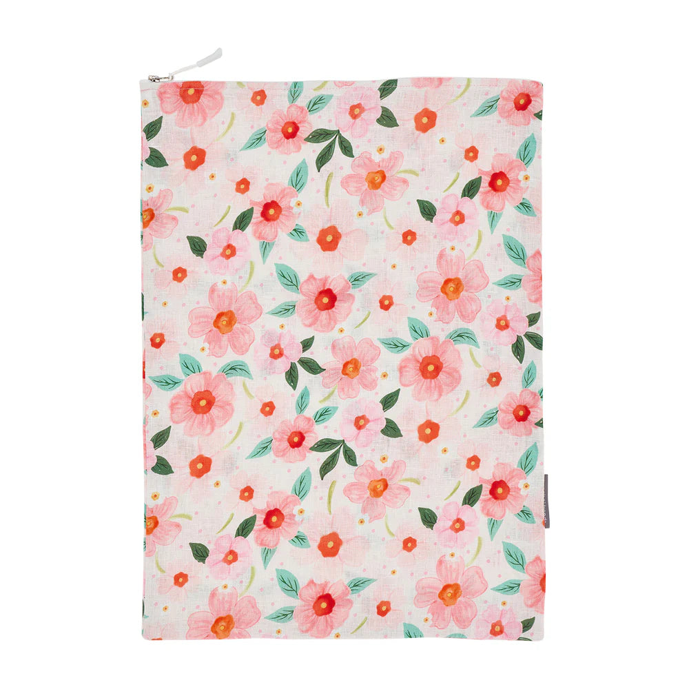 Linen Laundry Bag Meadow Blush
