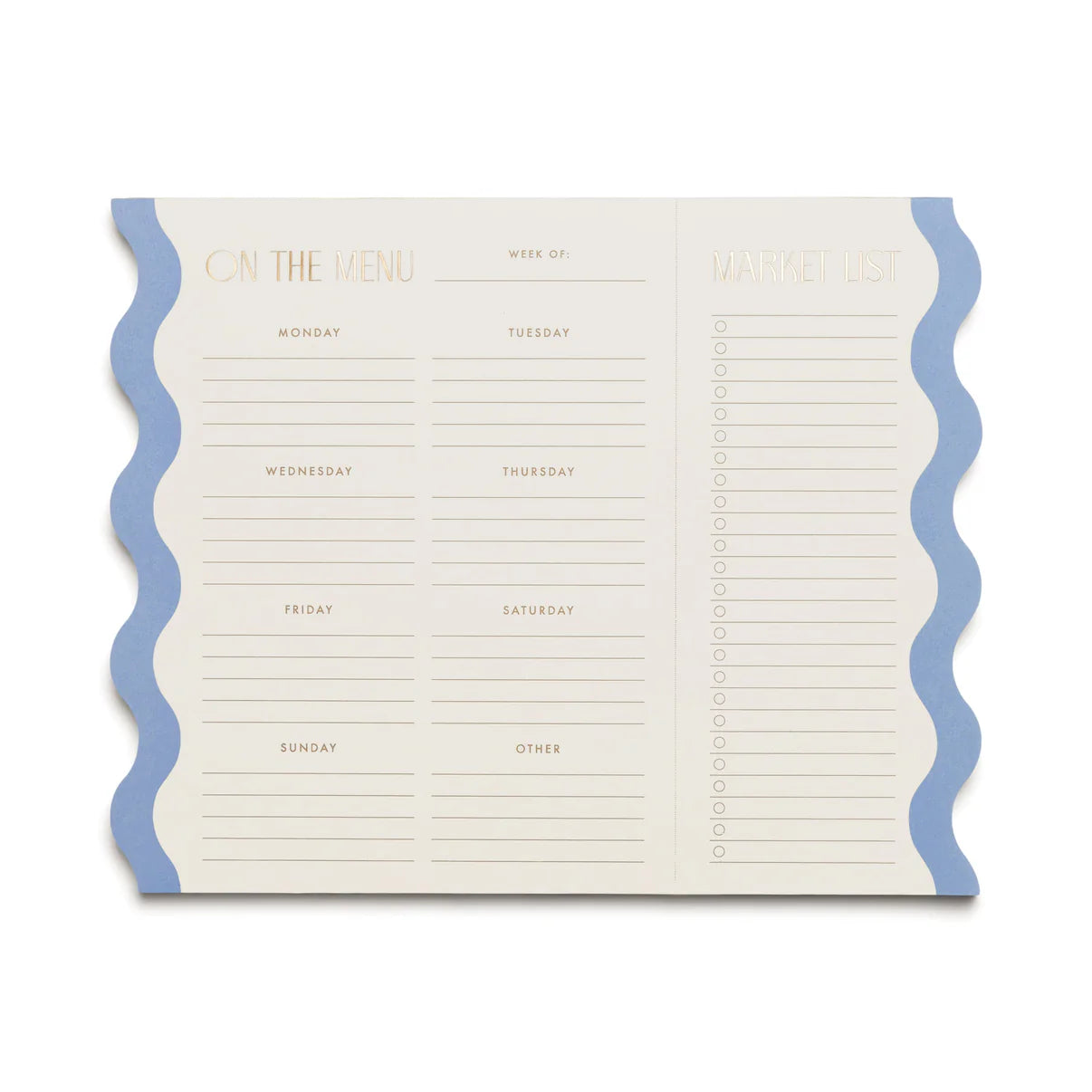 Meal Planner Notepad Cloud & Cream