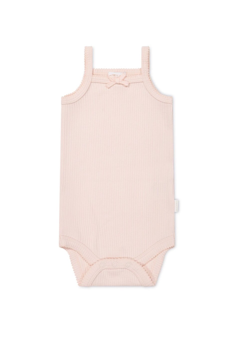 Organic Cotton Modal Singlet Bodysuit - Dainty Pink