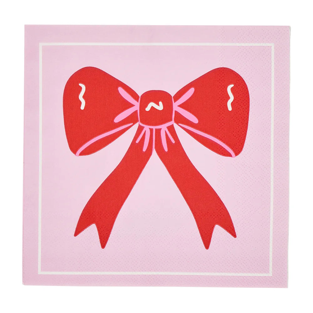Paper Napkin Bows and Cherries 20pc