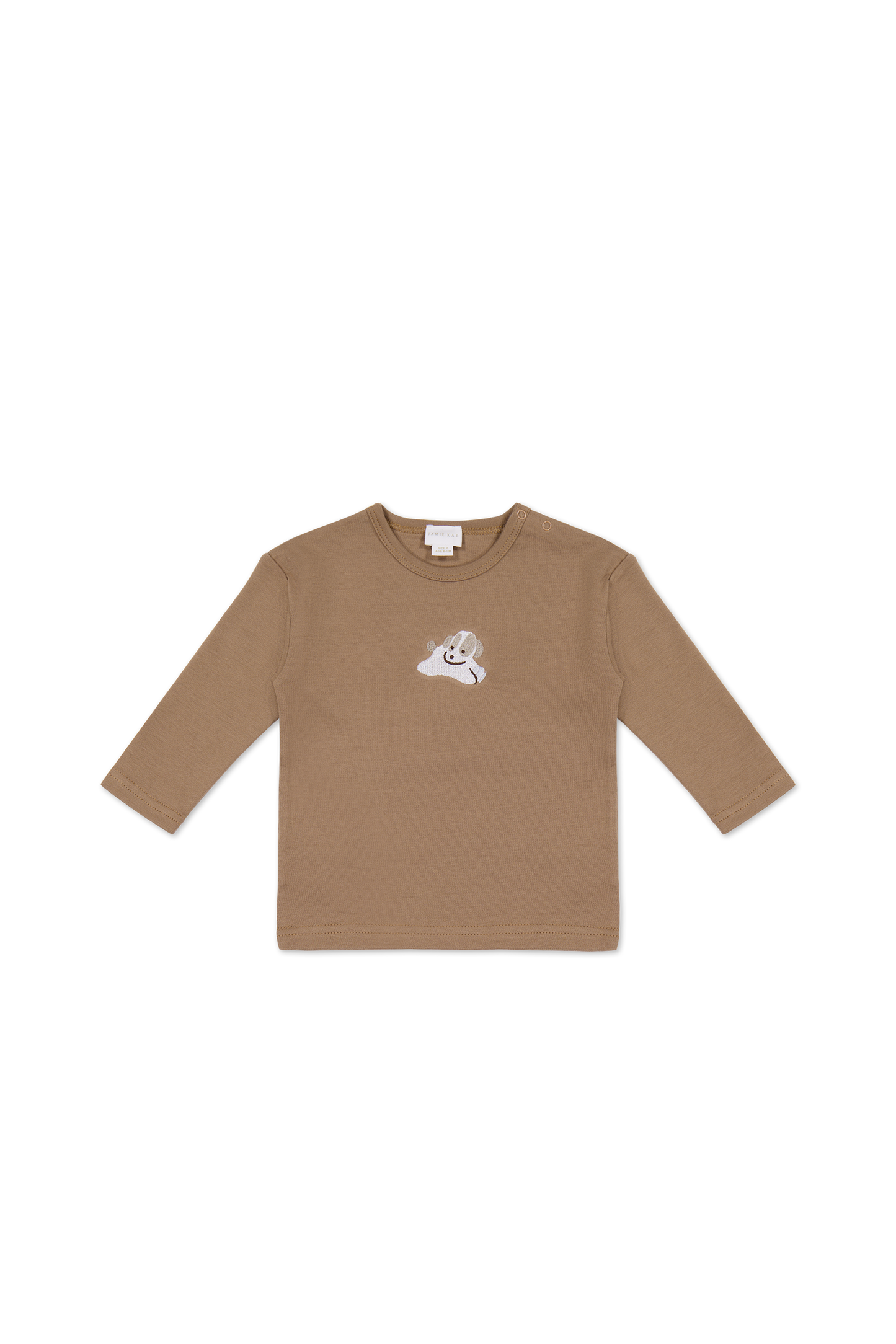 Pima Cotton Arnold Long Sleeve Top - Tiger Sasha Puppy