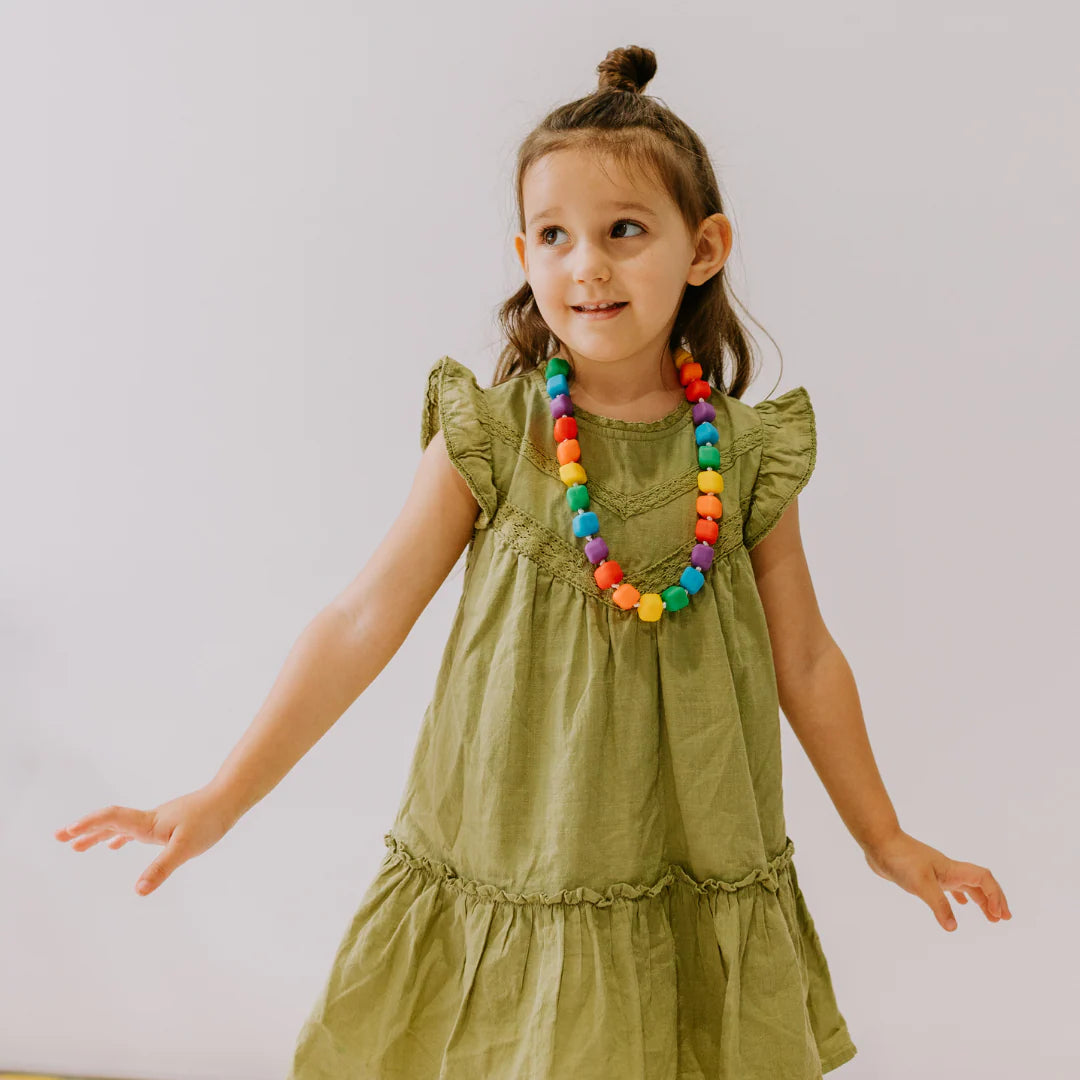 Princess & Pea Necklace Rainbow Bright