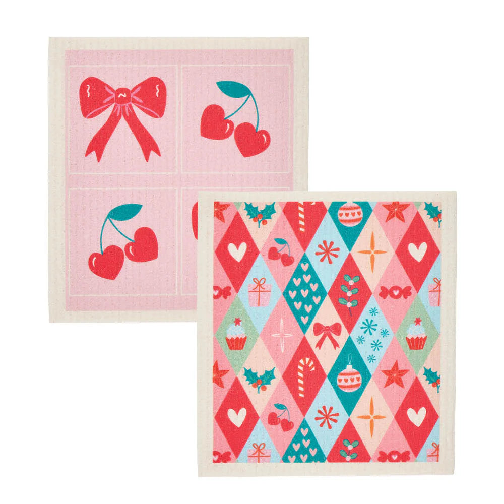 Dish Cloths Christmas 2pc