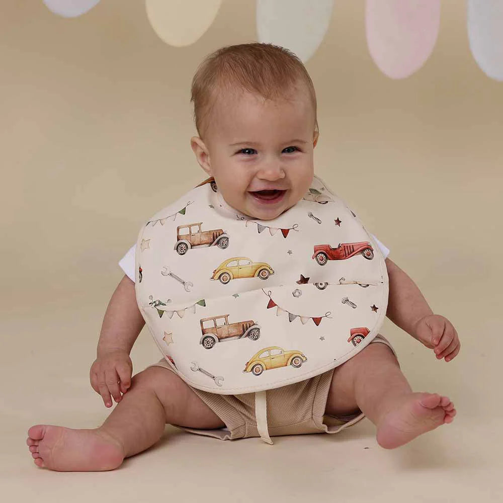 Vintage Cars Snuggle Bib