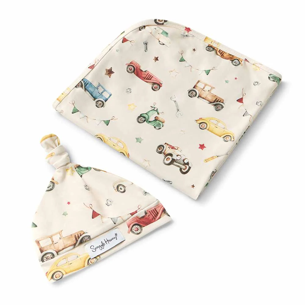 Vintage Cars Jersey Wrap Set