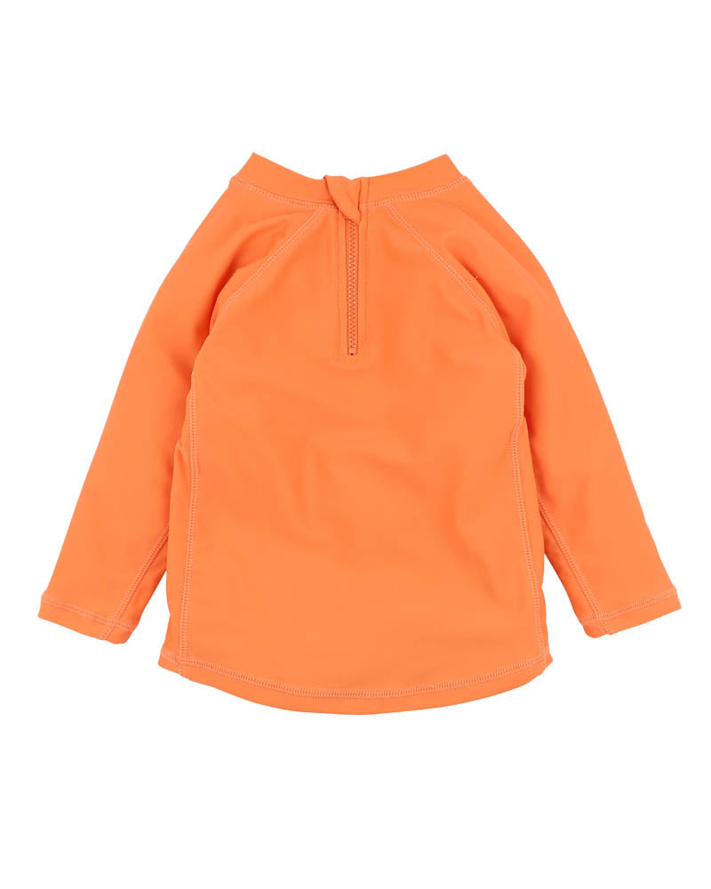 Boys Burnt Orange LS Rash Top