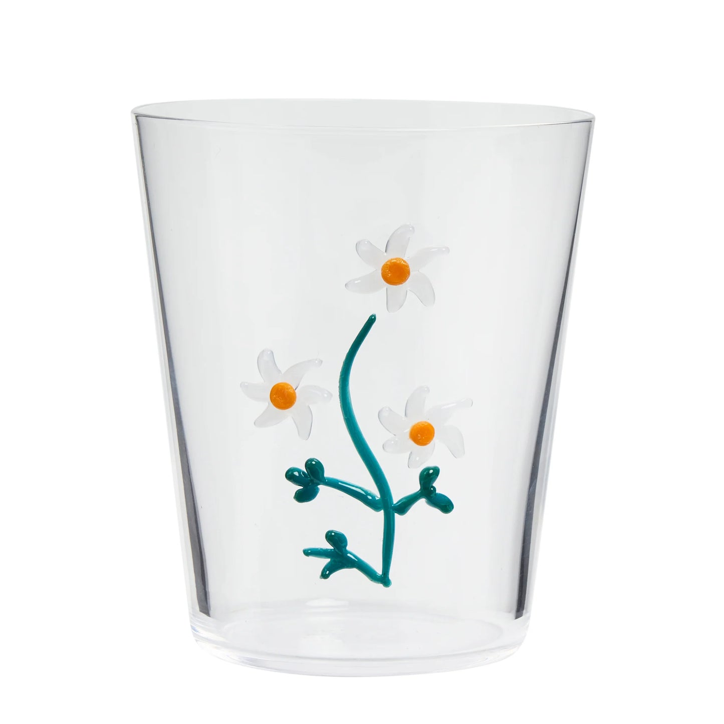 Glass Tumbler Flannel Flower