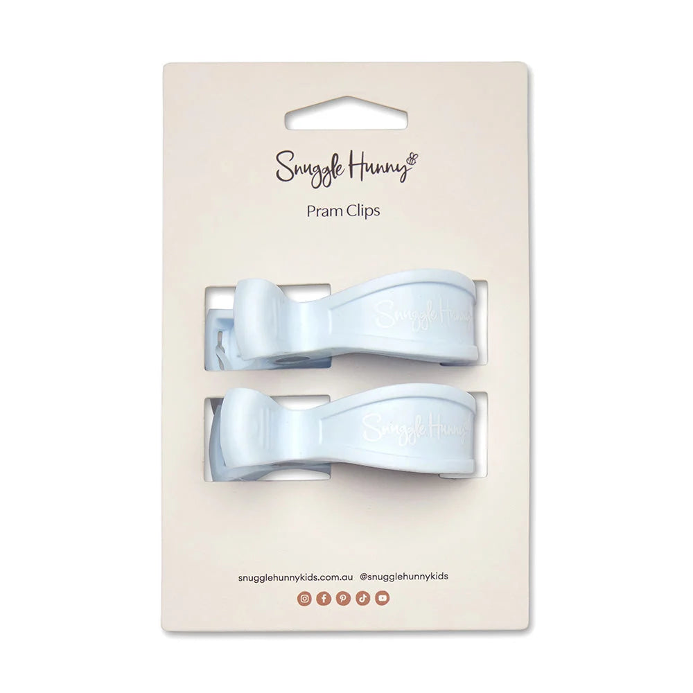 Pram Clip Pair Baby Blue