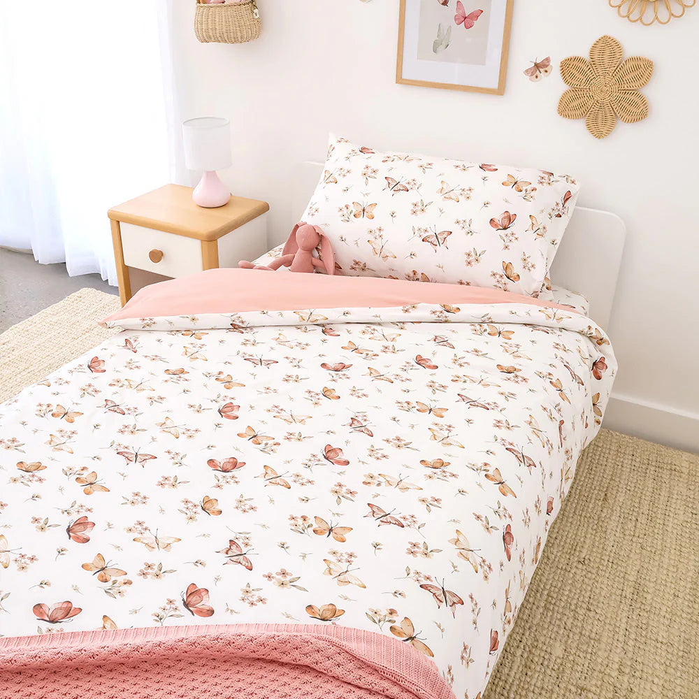 Butterfly Quilt Cover - Single Bed