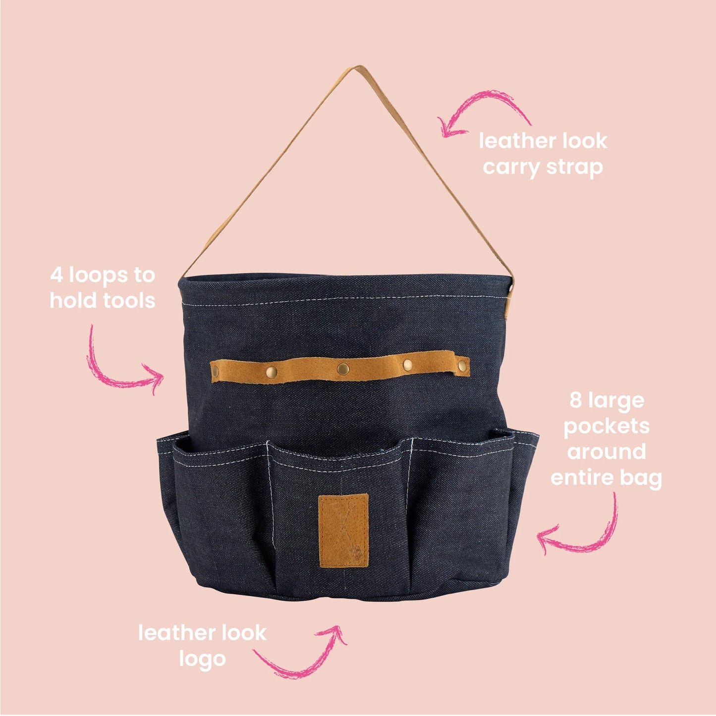 Sprout Denim Garden Tool Bag