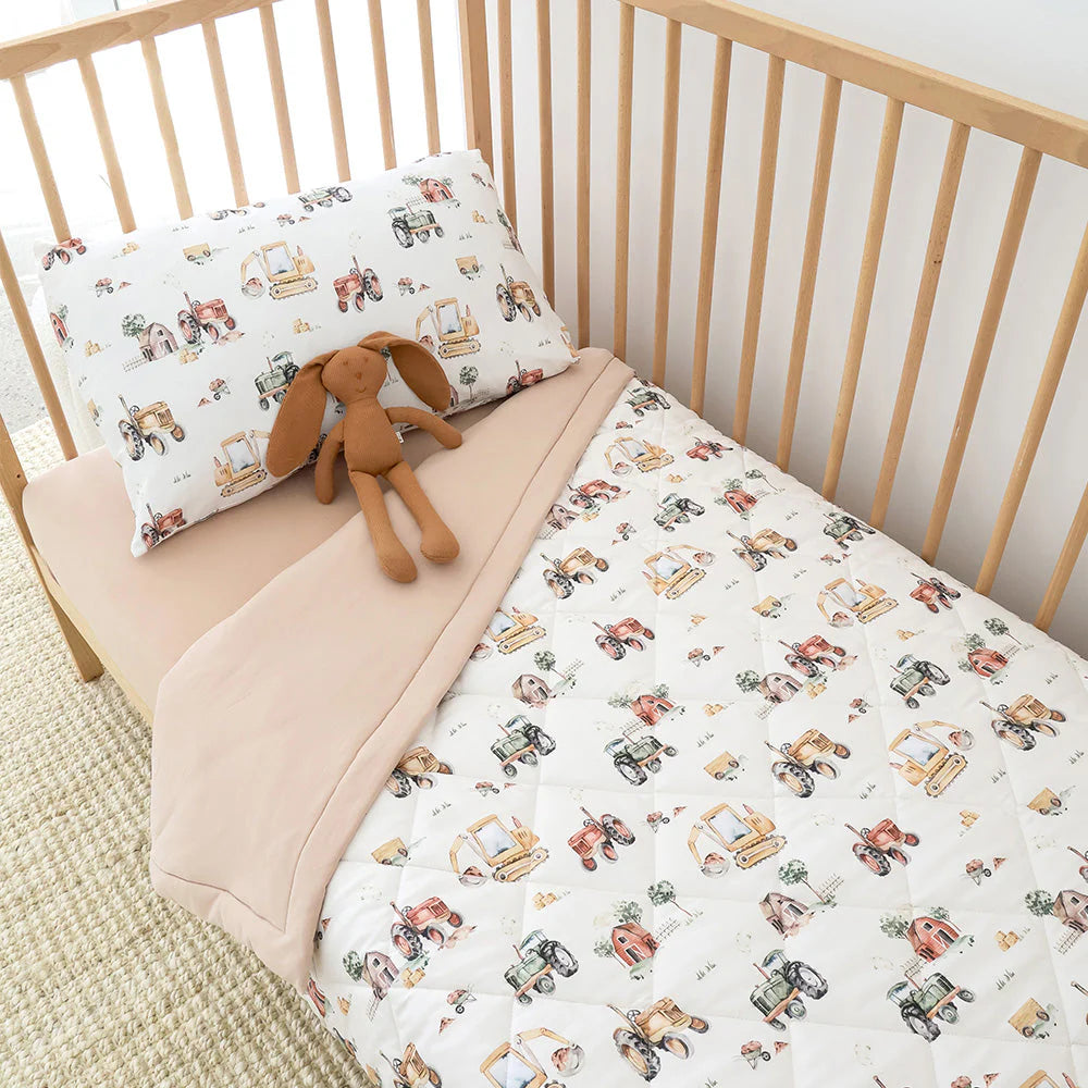 Diggers & Tractors Cot Comforter
