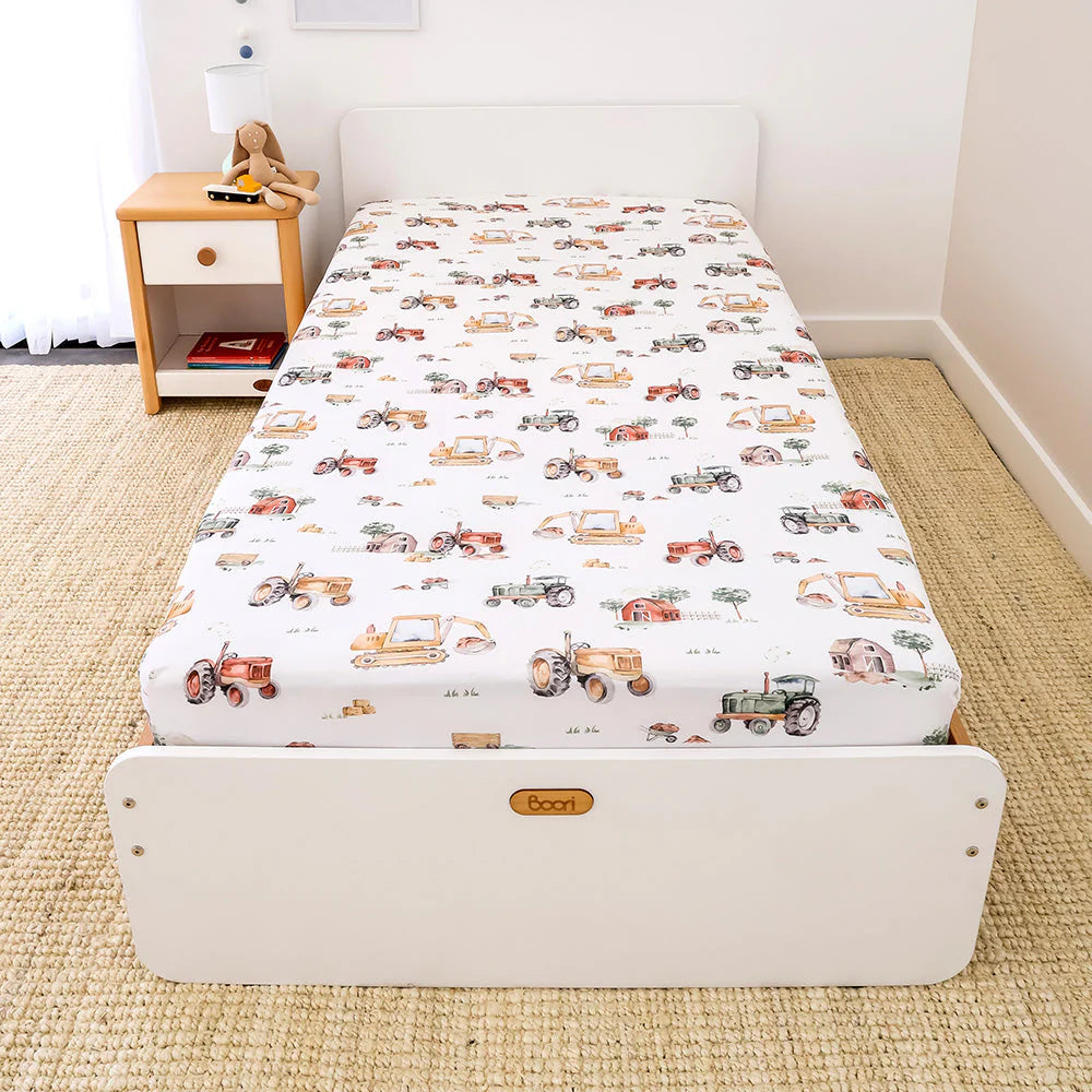 Diggers & Tractors Fitted Sheet - Single Bed