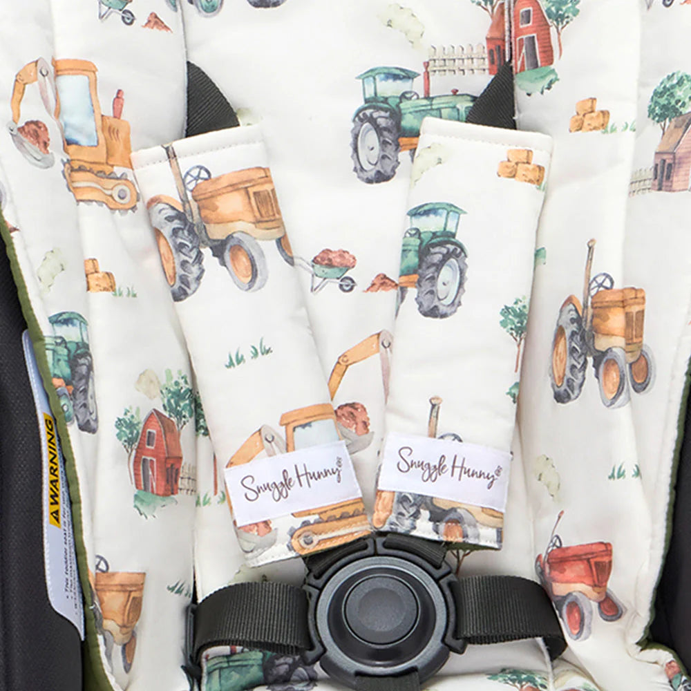 Diggers & Tractors Pram Strap Covers